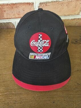 Coca-Cola BObby Labonte #43 Black and Red Racing Logo Cap